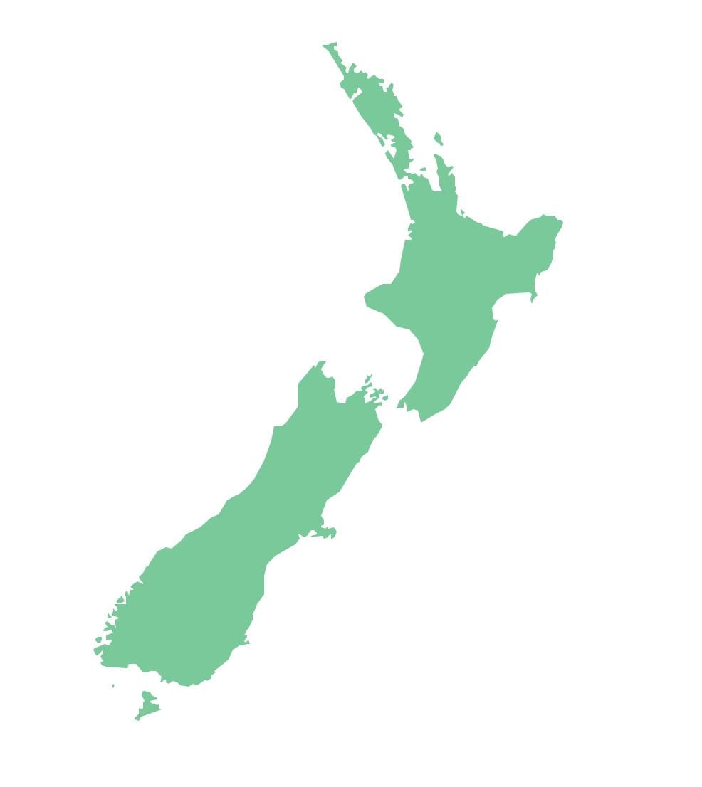 Neuseeland-Karte-Zeichnung