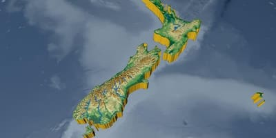 Anzeigen von 3d-Neuseeland