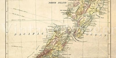 Karte des alten new zealand