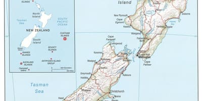 Neuseeland Flüsse Karte