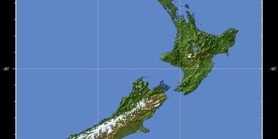 Neuseeland earth-Karte