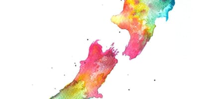 Map of new zealand art