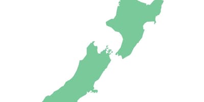 New zealand map outline vector