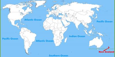 Neuseeland Lage auf Weltkarte