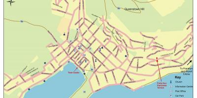 Straßenkarte von queenstown Neuseeland
